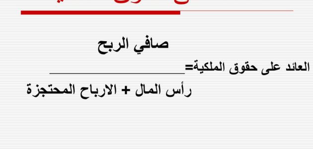 العائد على حقوق الملكية