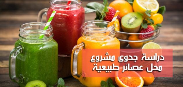 دراسة جدوى مشروع محل عصائر طبيعية