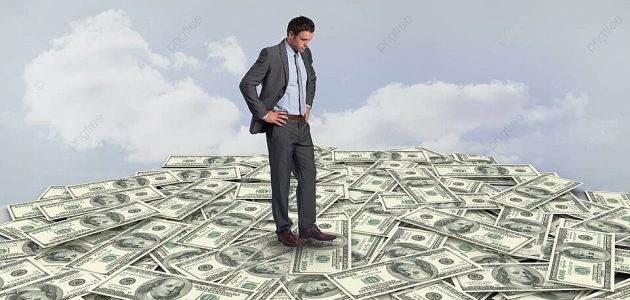 رجل أعمال يوزع فلوس