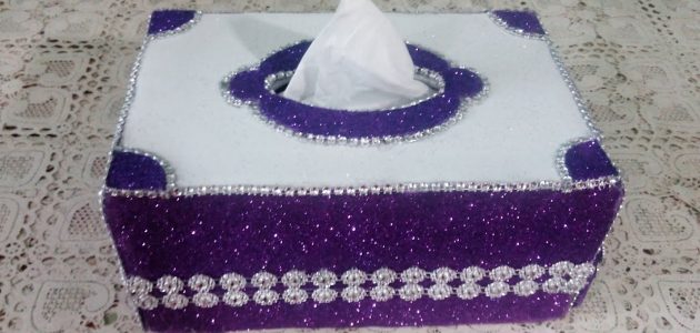 طريقة عمل علبة مناديل بالقماش