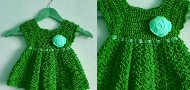 طريقة عمل فستان كروشيه