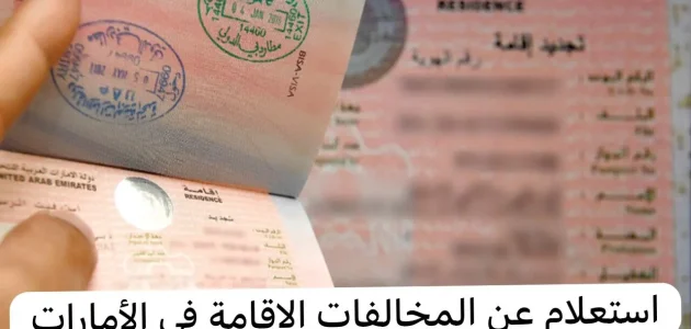 مخالفات الإقامة دبي الإمارات