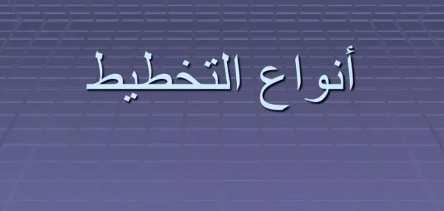 أنواع التخطيط