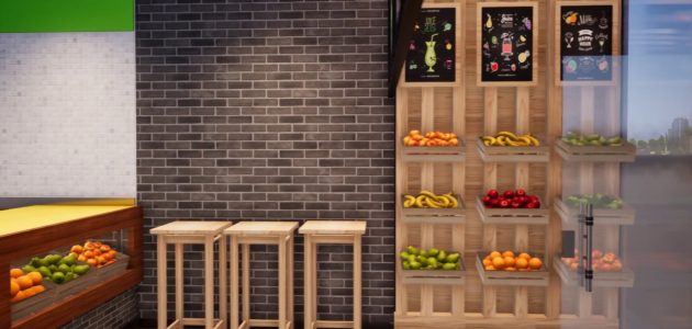 ديكور محل عصائر طازجة