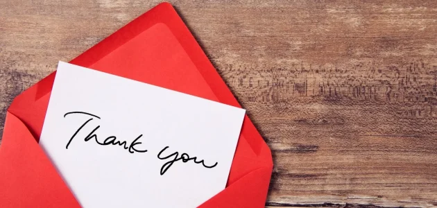 رسالة شكر للزبون