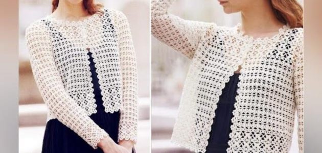 طريقة عمل جاكيت كروشيه صيفي