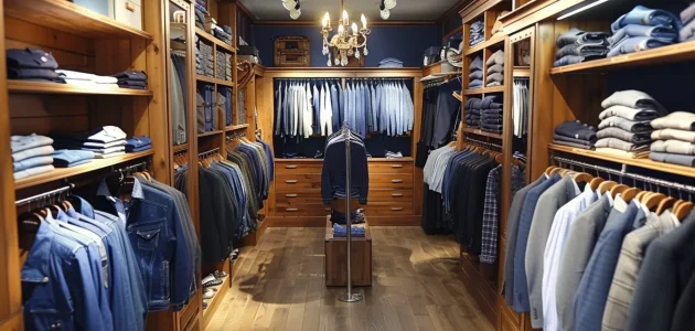 ديكور محل ملابس رجالي عصري