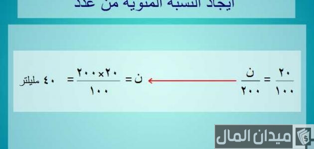 كيفية حساب النسبة المئوية